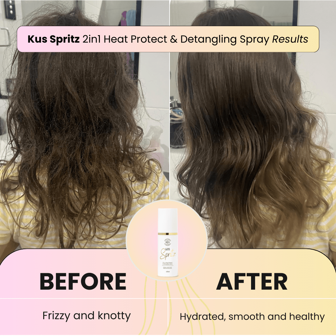 Kus Spritz | 2 in 1 Heat Protect & Detangling Spray